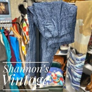 It is Well LA Made in USA sz large 100% linen capri wide leg pants A10